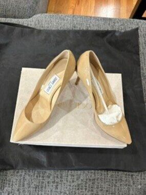 Brand New Jimmy Choo Romy 85 Patent Leather Pumps Size 8